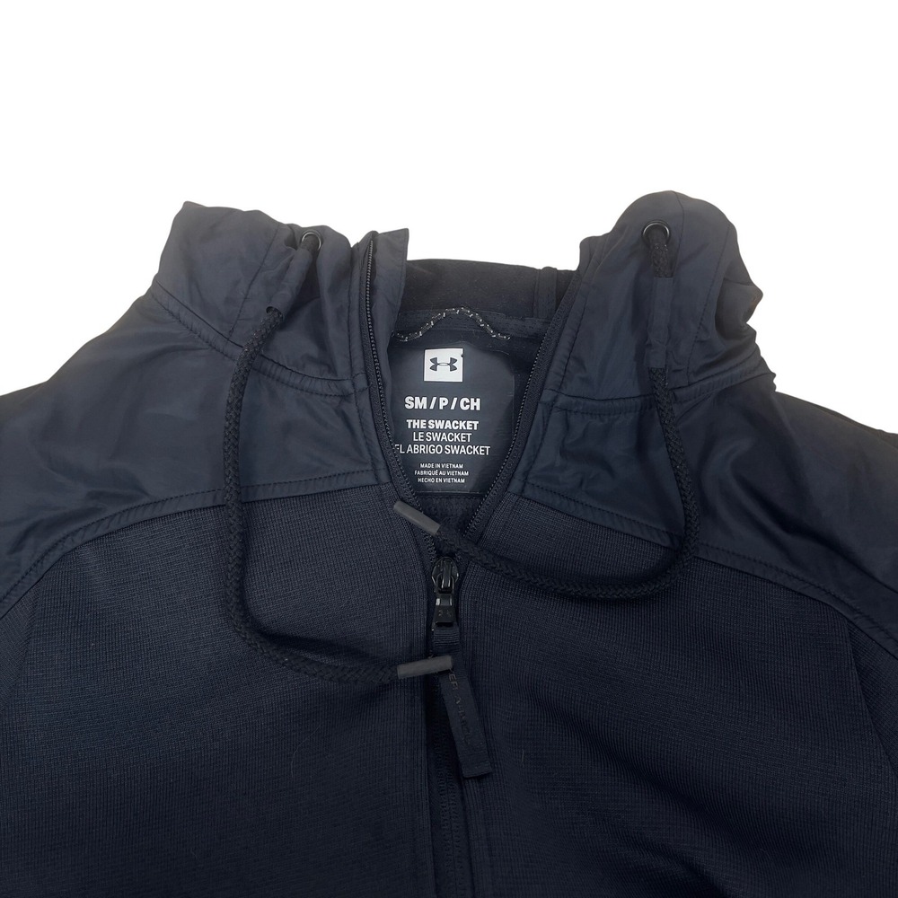 Under Armour The Swacket Jacket Full Zip Hoodie Black Kids Size Small